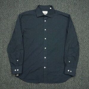 Todd Snyder Shirt Mens Large 16.5 Blue Polka Dot Long Sleeve Button Up